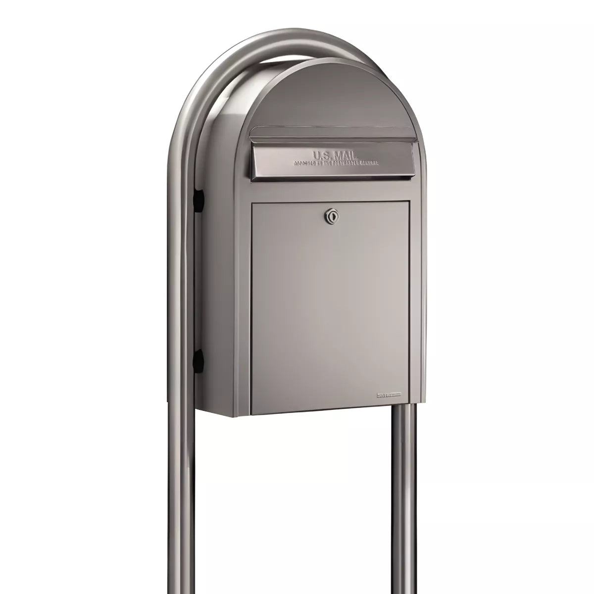 Bobi Classic Front Access Modern Locking Mailbox and Round Post Combo – Multiple Color Options