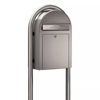 Bobi Classic Front Access Modern Locking Mailbox and Round Post Combo – Multiple Color Options