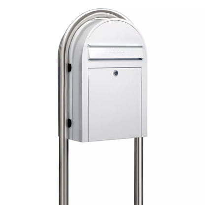 Bobi Classic Front Access Modern Locking Mailbox and Round Post Combo – Multiple Color Options