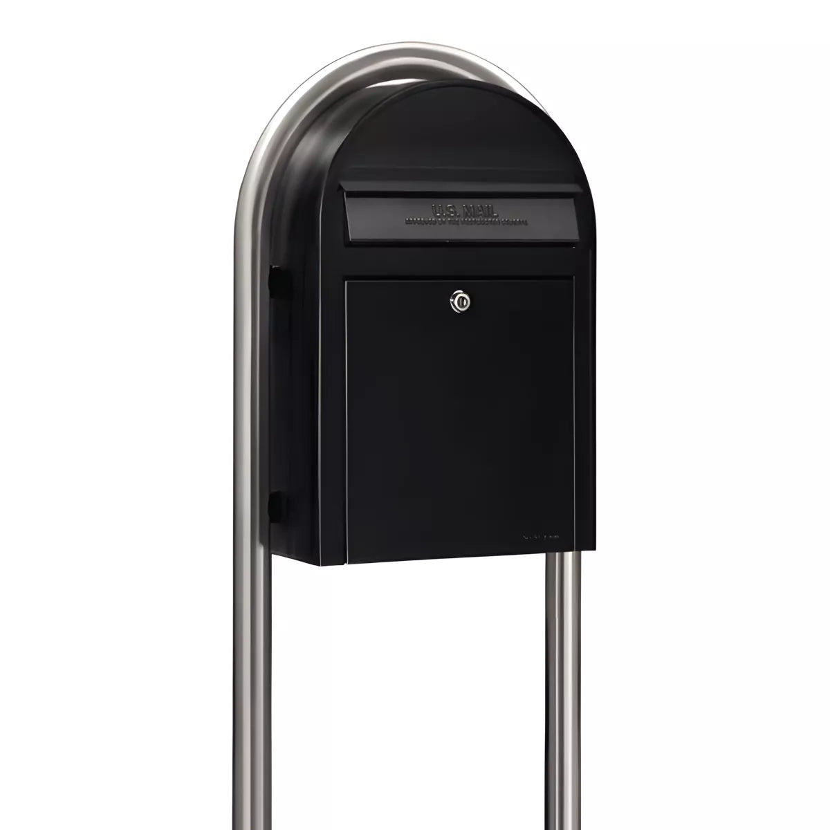 Bobi Classic Front Access Modern Locking Mailbox and Round Post Combo – Multiple Color Options