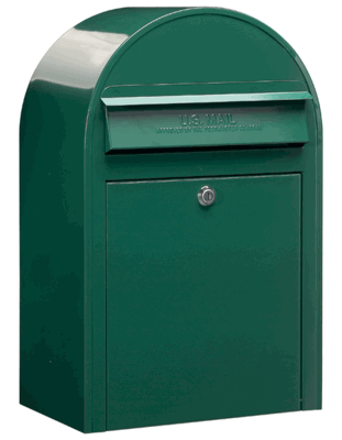 Bobi Classic Front Access Modern Locking Mailbox and Round Post Combo – Multiple Color Options