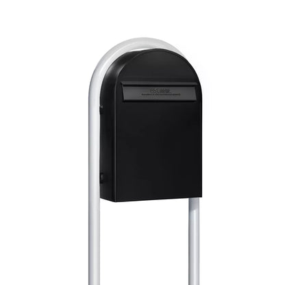 Bobi Classic B Rear Access Modern Locking Mailbox and Round Post Combo – Multiple Color Options