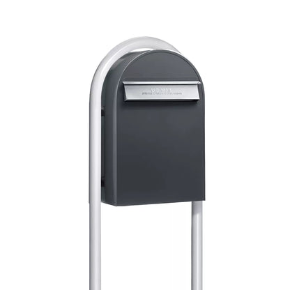 Bobi Classic B Rear Access Modern Locking Mailbox and Round Post Combo – Multiple Color Options