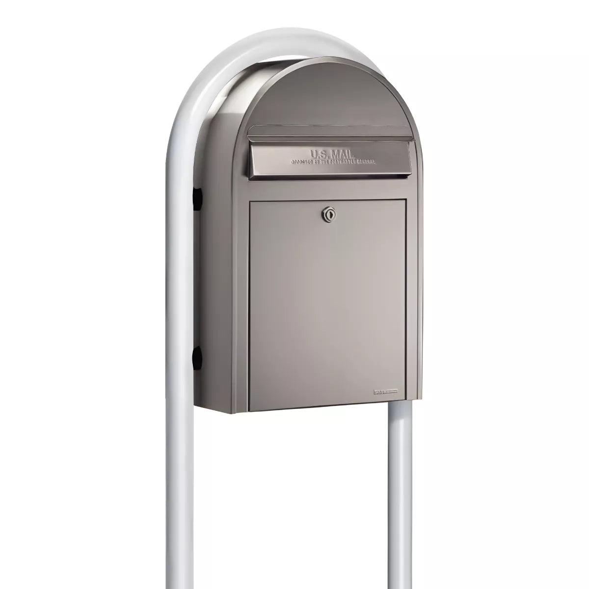 Bobi Classic Front Access Modern Locking Mailbox and Round Post Combo – Multiple Color Options