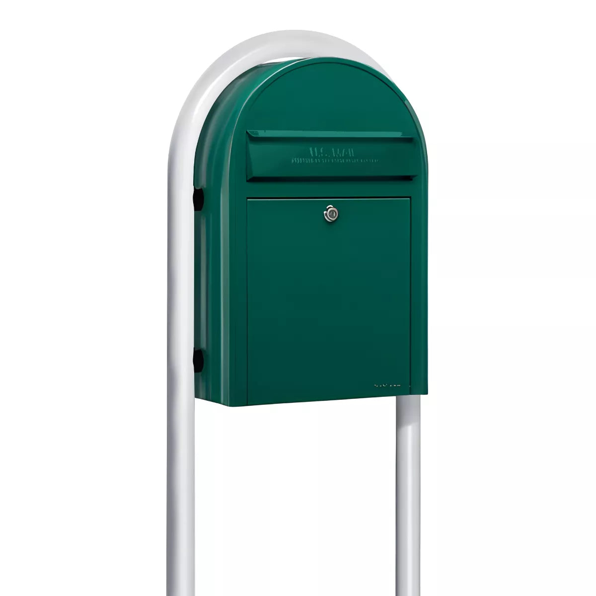 Bobi Classic Front Access Modern Locking Mailbox and Round Post Combo – Multiple Color Options